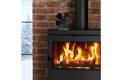 Krbový päťlopatkový ventilátor KAMINER - poháňaný teplom