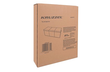 XXL truhla na hračky 132 l s víkom, čierny organizér 94 cm