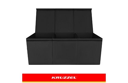 XXL truhla na hračky 132 l s víkom, čierny organizér 94 cm
