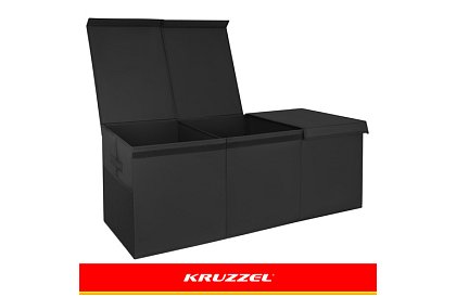 XXL truhla na hračky 132 l s víkom, čierny organizér 94 cm