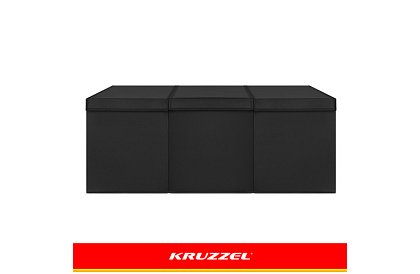 XXL truhla na hračky 132 l s víkom, čierny organizér 94 cm