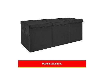 XXL truhla na hračky 132 l s víkom, čierny organizér 94 cm
