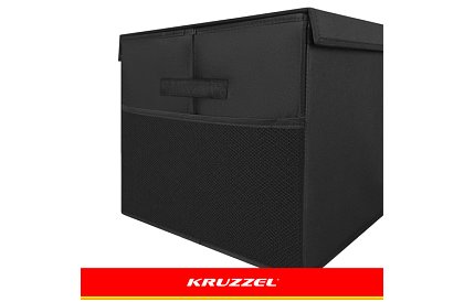 XXL truhla na hračky 132 l s víkom, čierny organizér 94 cm