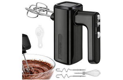 Ručný mixér 800 W, 5 rýchlostí, Turbo, hnetacie háky