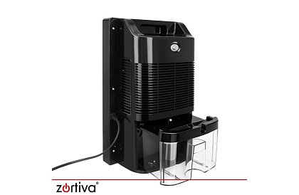 Odvlhčovač vzduchu Zortiva 90 W, 2 l, hygrostat, časovač, diaľkové ovládanie – čierny
