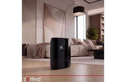 Odvlhčovač vzduchu Zortiva 90 W, 2 l, hygrostat, časovač, diaľkové ovládanie – čierny