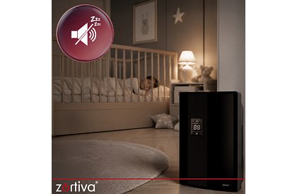 Odvlhčovač vzduchu Zortiva 90 W, 2 l, hygrostat, časovač, diaľkové ovládanie – čierny