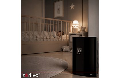 Odvlhčovač vzduchu Zortiva 90 W, 2 l, hygrostat, časovač, diaľkové ovládanie – čierny