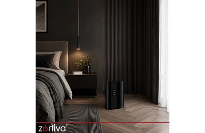 Odvlhčovač vzduchu Zortiva 90 W, 2 l, hygrostat, časovač, diaľkové ovládanie – čierny