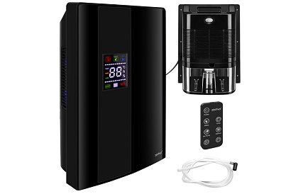Odvlhčovač vzduchu Zortiva 90 W, 2 l, hygrostat, časovač, diaľkové ovládanie – čierny