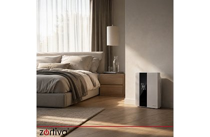 Odvlhčovač vzduchu Zortiva 90 W, 2 l, hygrostat, časovač, diaľkové ovládanie - biely
