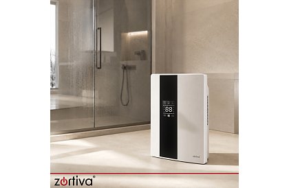Odvlhčovač vzduchu Zortiva 90 W, 2 l, hygrostat, časovač, diaľkové ovládanie - biely