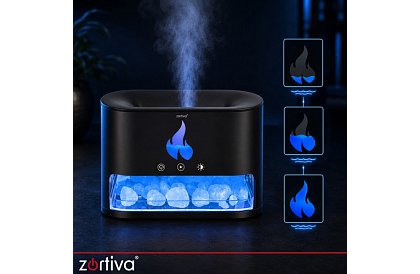 Ultrazvukový aroma difuzér Zortiva 250 ml s efektom plameňa