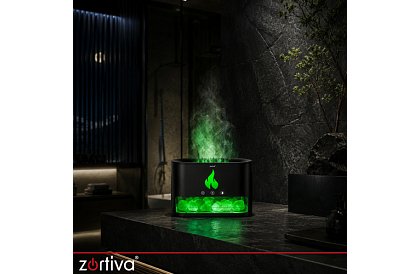Ultrazvukový aroma difuzér Zortiva 250 ml s efektom plameňa