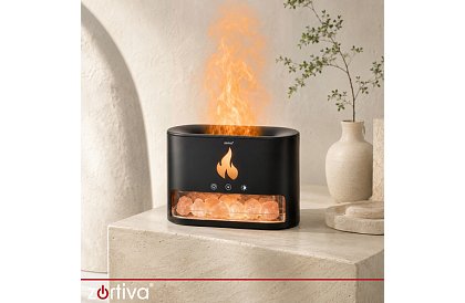 Ultrazvukový aroma difuzér Zortiva 250 ml s efektom plameňa