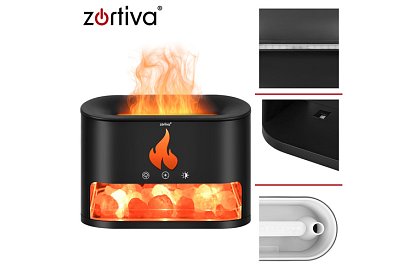 Ultrazvukový aroma difuzér Zortiva 250 ml s efektom plameňa