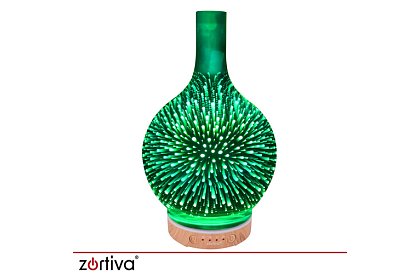 Aroma difuzér Zortiva 200 ml, RGB LED lampa, 3D efekt, aromaterapia