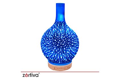 Aroma difuzér Zortiva 200 ml, RGB LED lampa, 3D efekt, aromaterapia
