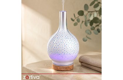 Aroma difuzér Zortiva 200 ml, RGB LED lampa, 3D efekt, aromaterapia