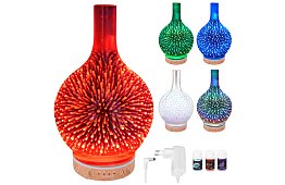 Aroma difuzér Zortiva 200 ml, RGB LED lampa, 3D efekt, aromaterapia
