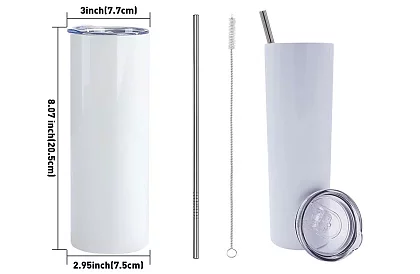 Cestovný termokelímok s brčkom 590 ml – Žlté kvety a Just Smile 07