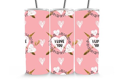 Cestovný termokelímok s brčkom 590 ml – I Love You 33