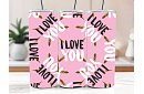 Cestovný termokelímok s brčkom 590 ml – I Love You s pierkami 39
