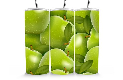 Cestovný termokelímok s brčkom 590 ml – Šťavnaté zelené jablká 57