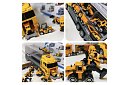 Souprava nákladného kamiónu - 6 autíčkami a stavebnými strojmi