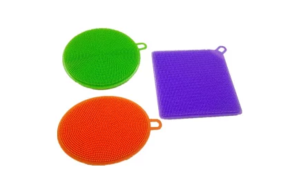 Silikónová hubka na umývanie riadu - 3 kusy