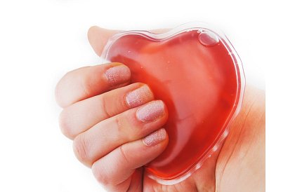 Opakovane použiteľný gélový ohrievač rúk a tela – Srdce