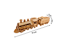 3D drevené puzzle - Parnej lokomotívy s tendrom