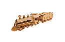 3D drevené puzzle - Parnej lokomotívy s tendrom