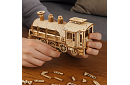 3D drevené puzzle - Parnej lokomotívy s tendrom