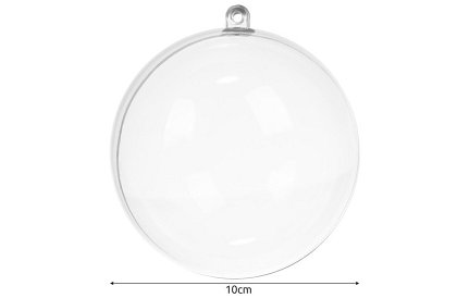 Akrylové vianočné guľôčky na dekoráciu a plnenie, 10 cm, 10 ks
