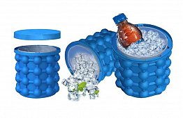 Silikónová nádoba na výrobu ľadu - so skladovacím priestorom