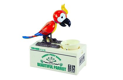 Pokladnička na mince - Hladný papagáj