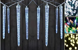 LED svetelné cencúle – 3 farby – 43 cm