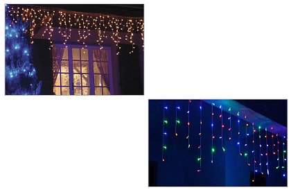 Vonkajší LED vianočný záves – dážď - 10 metrov