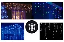 Vonkajší LED vianočný záves – dážď - 20 metrov