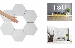 3x LED Bezdrôtové svietidlo HEXAGON na diaľkové ovládanie