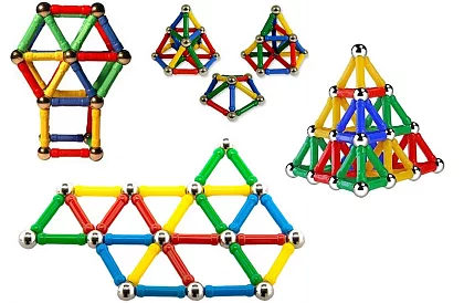 Magnetická stavebnica Magnastix - 157 dielikov
