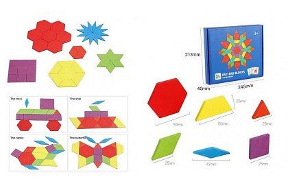 Súprava drevených skladačiek – Puzzle 155 dielov