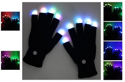 Párty Gloves - Rukavice s LED špičkami