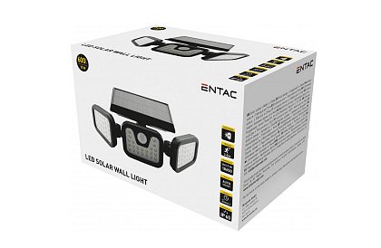 ENTAC - Solárne osvetlenie 74 LED 15W so senzorom pohybu a súmraku