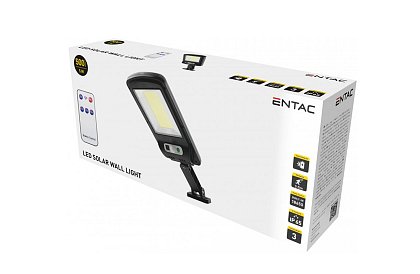 ENTAC - Solárna lampa s diaľkovým ovládaním COB LED 5W so snímačom pohybu