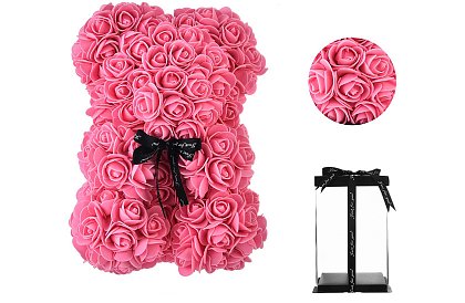 Rose Bear - Medvedík s ružou 25 cm, v darčekovom balení