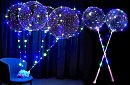 LED svietiaci balón s rukoväťou
