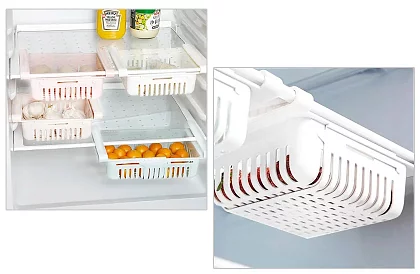 Nastaviteľné úložné boxy do ľadničky – súprava 3 kusy