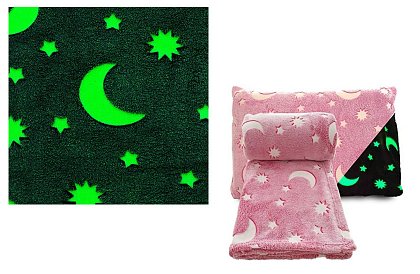 Svietiaca deka z mikrovlákna - Soft Dreams - 100x150cm - Ružová